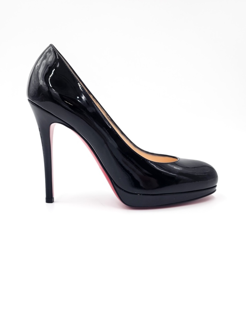 Christian Louboutin New Simple Pump 120 Black Patent Leather Heels EU 36